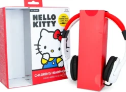 HELLO KITTY - CASQUE AUDIO FILAIRE POUR ENFANT BLANC-ROUGE
