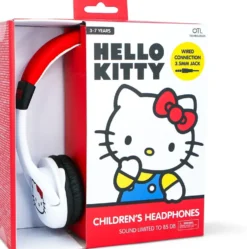 HELLO KITTY - CASQUE AUDIO FILAIRE POUR ENFANT BLANC-ROUGE