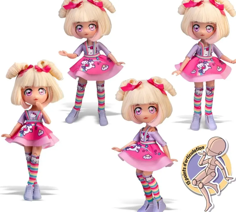 HELLO KITTY - POUPEE ARTICULEE 4SF CANDY UNICORN