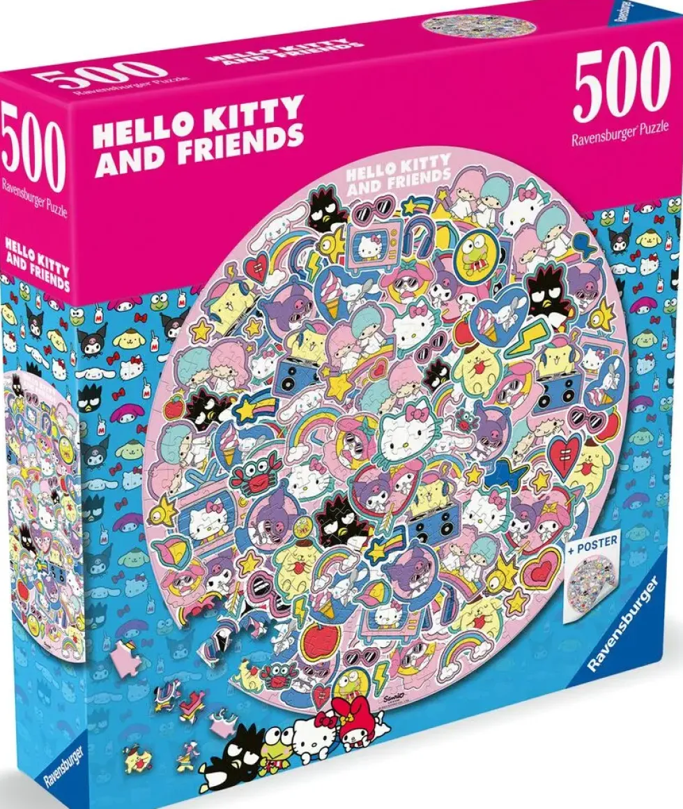 HELLO KITTY -PUZZLE ROND 500 PIECESUN TOURBILLON DE DOUCEUR