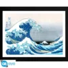 HOKUSAI - TIRAGE ENCADRE "GRANDE VAGUE" (30X40) X2