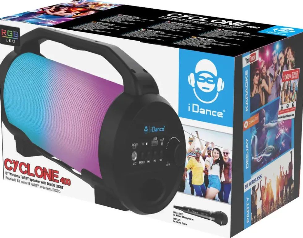 IDANCE - ENCEINTE BLUETOOTH LUMINEUSE 50 W