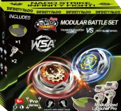 INFINITY NADO 7 -STARTER BATTLE SET ARENE+2 LANCEURS AMBIDEXTRE+2 TOUPIES METAL