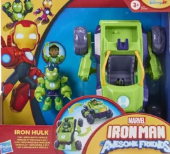 IRON MAN AND HIS AWESOME FRIENDS - FIGURINE ARMURE ET VEHICULE 2-EN-1 - IRON HULK