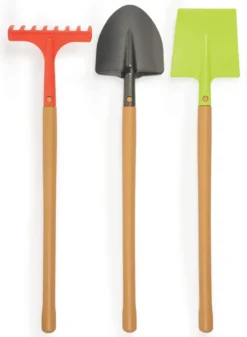 JARDIN ET SAISON - FILET DE 3 GRANDS OUTILS DE JARDIN 70 CM
