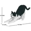 JEKCA BLOCS DE CONSTRUCTION -CHAT CALICO NOIR QUI S'ETIRE