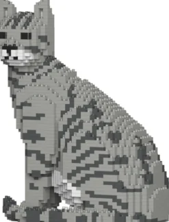 JEKCA BLOCS DE CONSTRUCTION -CHAT TIGRE GRIS CLAIR ASSIS