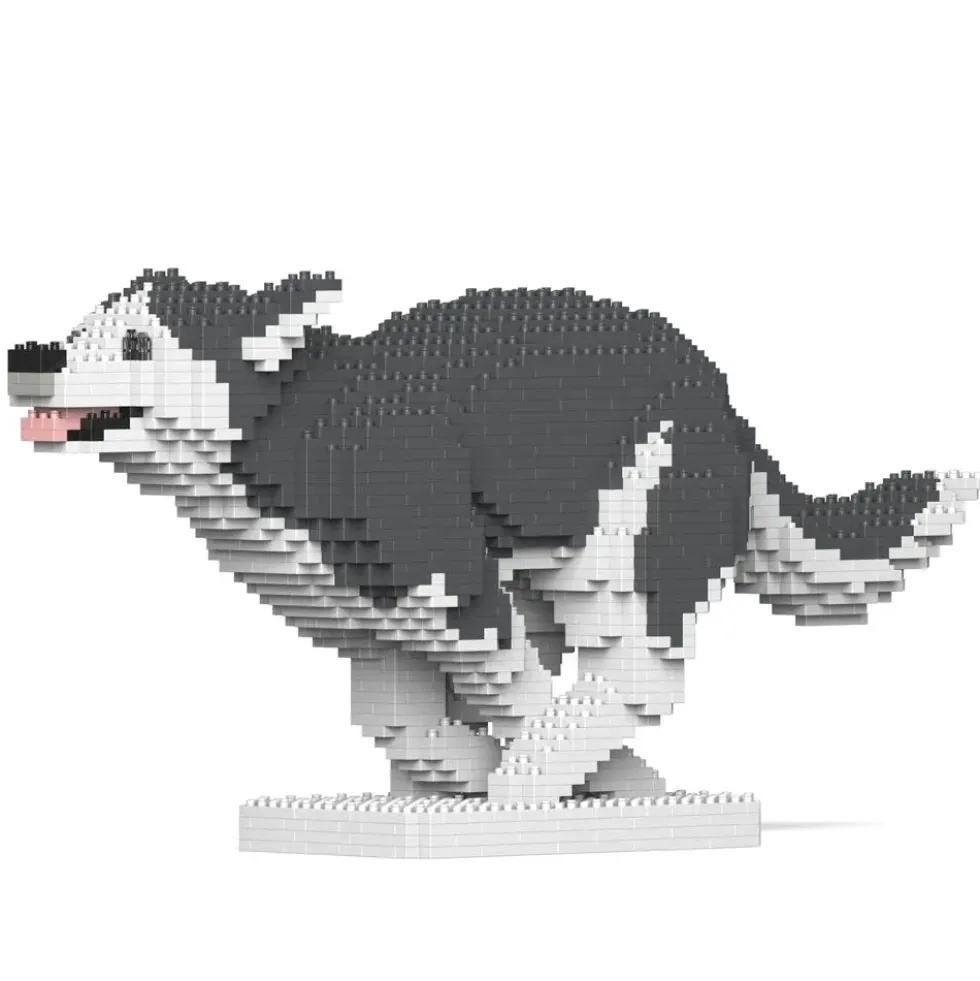 JEKCA BLOCS DE CONSTRUCTION - CHIEN HUSKY (4 EN 1) GRIS STANDARD
