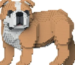 JEKCA BLOCS DE CONSTRUCTION -CHIEN BULLDOG ANGLAIS (4 EN 1) BEIGE STANDARD