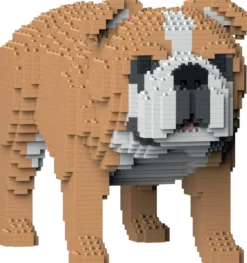 JEKCA BLOCS DE CONSTRUCTION -CHIEN BULLDOG ANGLAIS (4 EN 1) BEIGE STANDARD