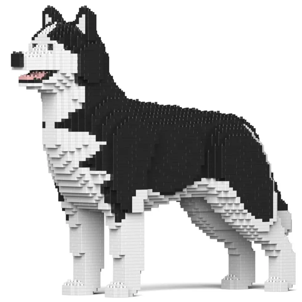 JEKCA BLOCS DE CONSTRUCTION - CHIEN HUSKY (4 EN 1) NOIR STANDARD