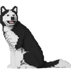 JEKCA BLOCS DE CONSTRUCTION - CHIEN HUSKY (4 EN 1) NOIR STANDARD