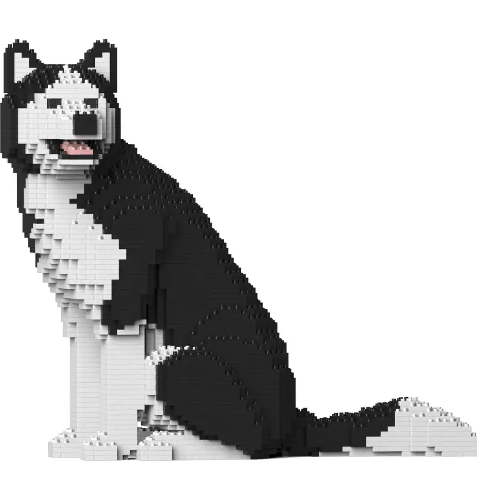 JEKCA BLOCS DE CONSTRUCTION - CHIEN HUSKY (4 EN 1) NOIR STANDARD