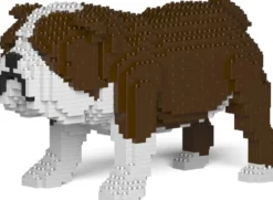 JEKCA BLOCS DE CONSTRUCTION -CHIEN BULLDOG ANGLAIS MARRON