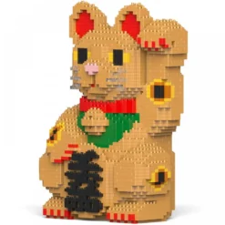 JEKCA BLOCS DE CONSTRUCTION -CHAT PORTE-BONHEUR MANEKI NEKO BEIGE