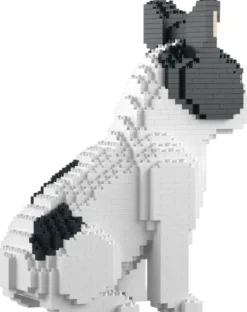 JEKCA - BLOCS DE CONSTRUCTION -CHIEN BOULEDOGUE FRANCAIS ASSIS CAILLE NOIR