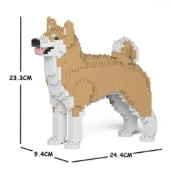 JEKCA BLOCS DE CONSTRUCTION -CHIEN AKITA INU BEIGE