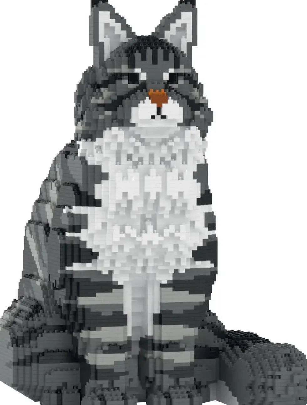 JEKCA BLOCS DE CONSTRUCTION -CHAT MAINE COON GRIS ASSIS