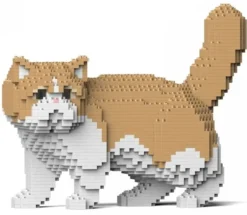 JEKCA BLOCS DE CONSTRUCTION CHAT EXOTIC SHORTHAIR BEIGE DEBOUT