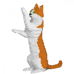 JEKCA BLOCS DE CONSTRUCTION -CHAT CALICO ROUX DEBOUT