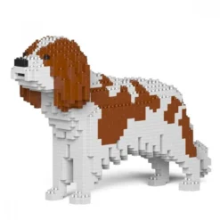 JEKCA BLOCS DE CONSTRUCTION -CHIEN CAVALIER KING CHARLES SPANIEL TACHES MARRONS