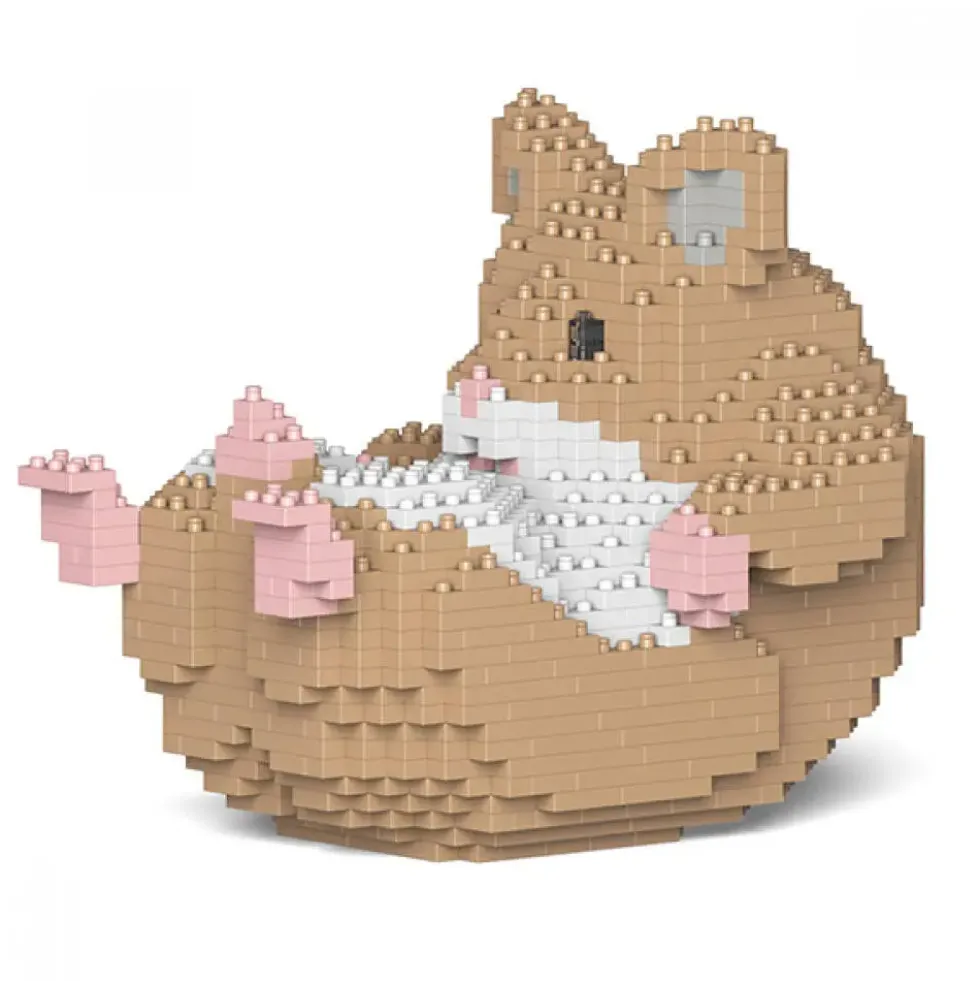 JEKCA BLOCS DE CONSTRUCTION -HAMSTER MARRON SUR LE DOS