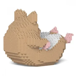 JEKCA BLOCS DE CONSTRUCTION -HAMSTER MARRON SUR LE DOS