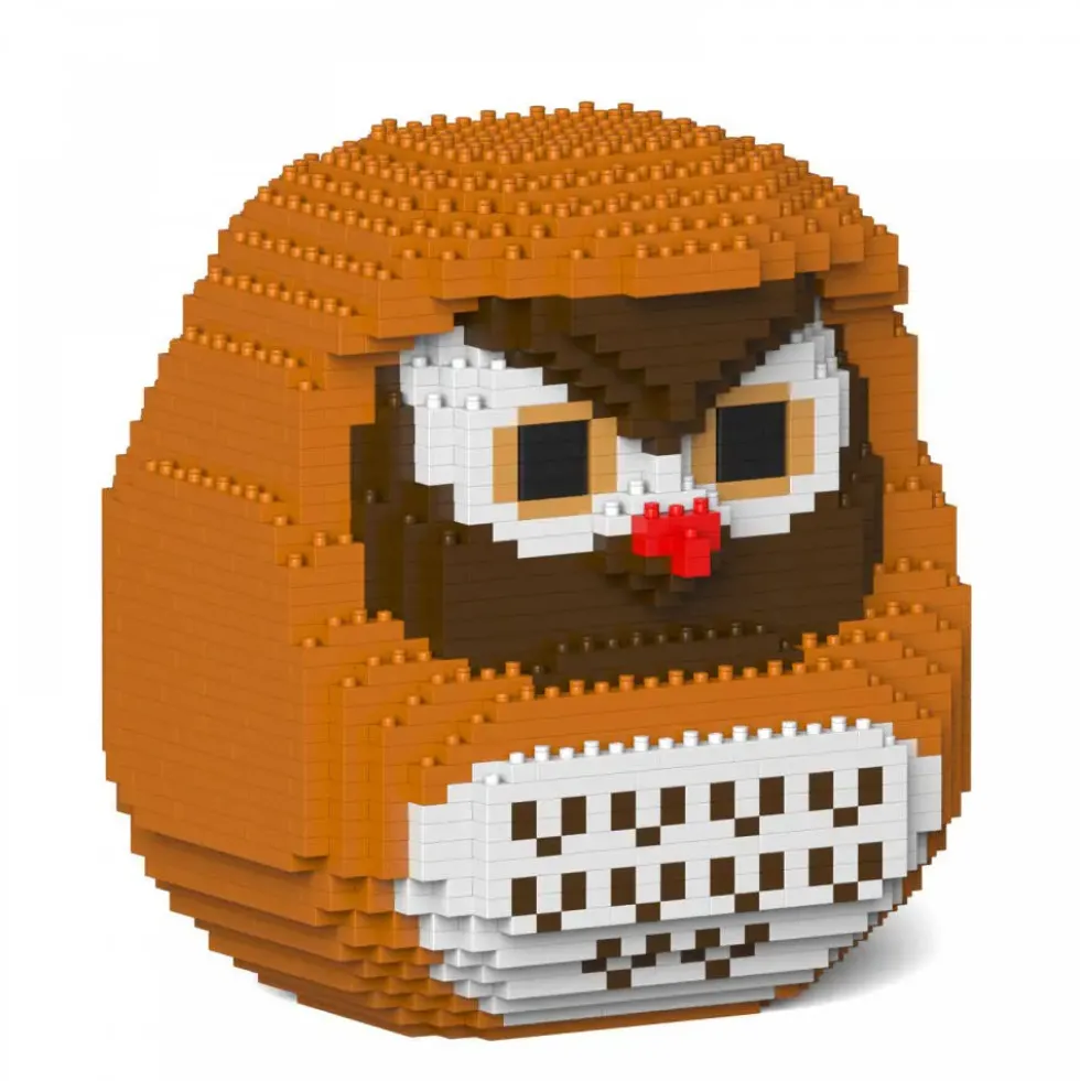 JEKCA BLOCS DE CONSTRUCTION -POUPEE DARUMA CHOUETTE