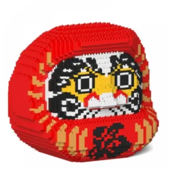JEKCA BLOCS DE CONSTRUCTION -POUPEE DARUMA 2 ROUGE