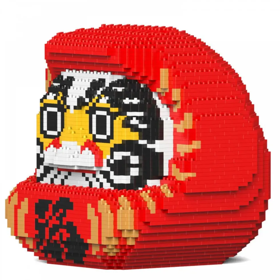 JEKCA BLOCS DE CONSTRUCTION -POUPEE DARUMA 2 ROUGE