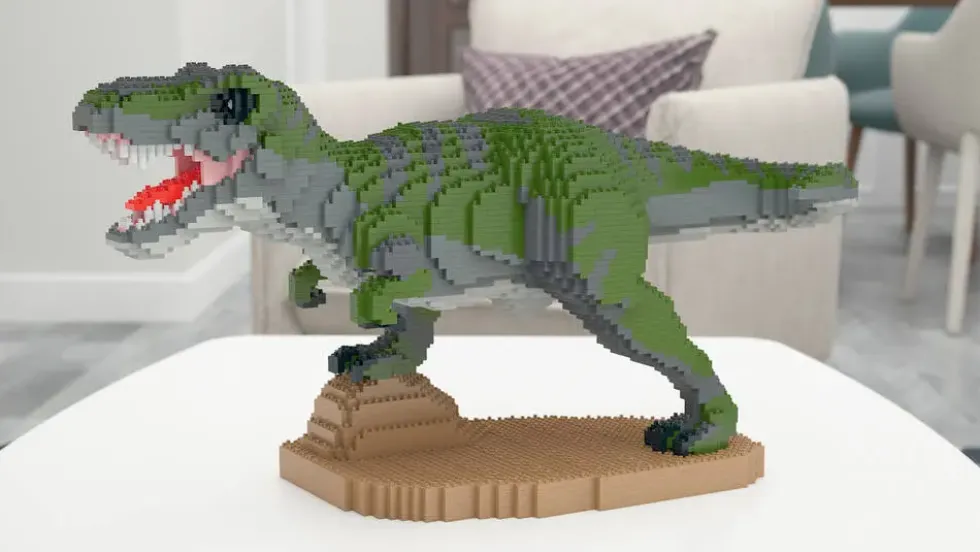 JEKCA BLOCS DE CONSTRUCTION -T-REX FURIEUX VERT
