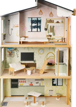 JENNY - MAISON DE POUPEE MANNEQUIN EN BOIS
