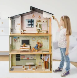 JENNY - MAISON DE POUPEE MANNEQUIN EN BOIS