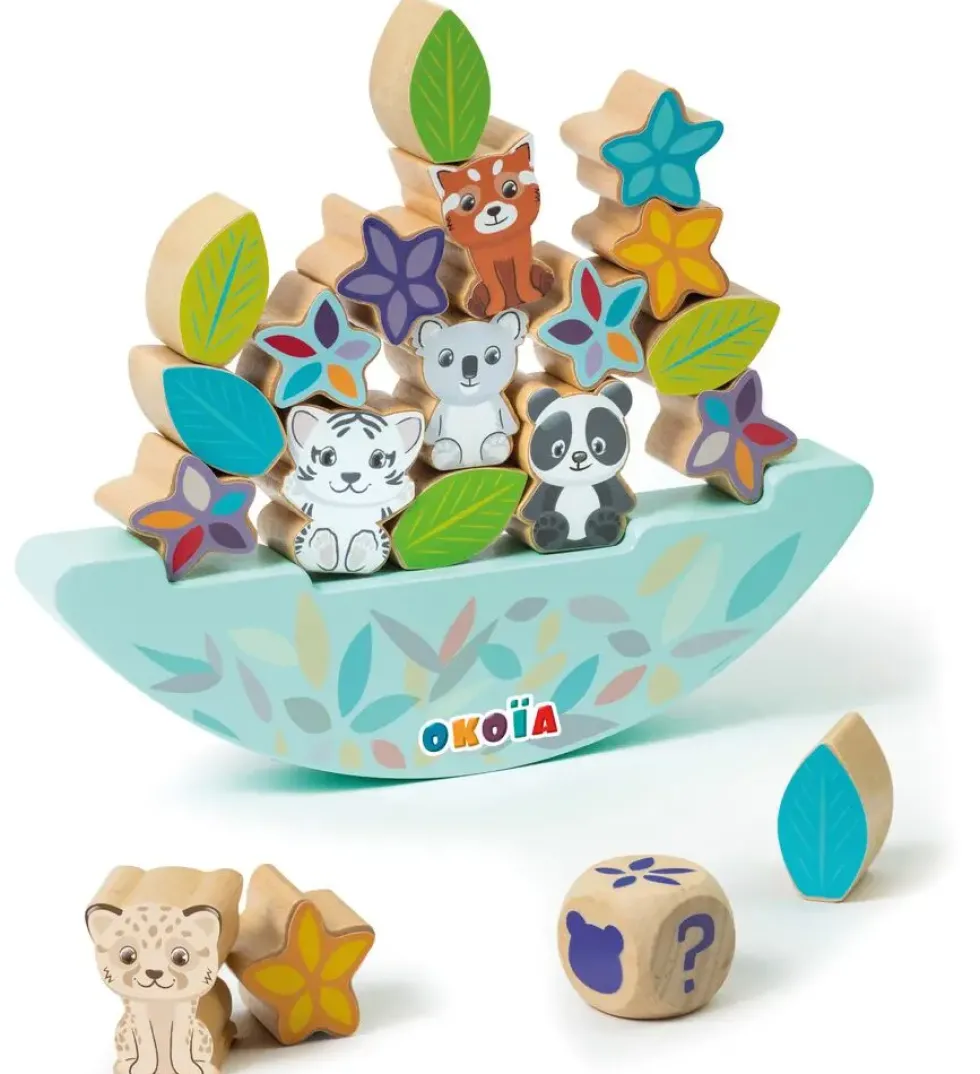 JEU D'EQUILIBRE EN BOIS 21 PIECES