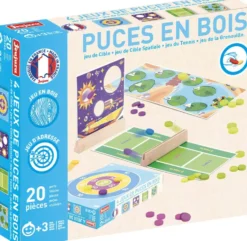 JEUX DE PUCES - 4 JEUX - PUCES EN BOIS