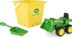 JOHN DEERE -ENSEMBLE BAC A SABLE AVEC SEAU ET CAMION-BENNE