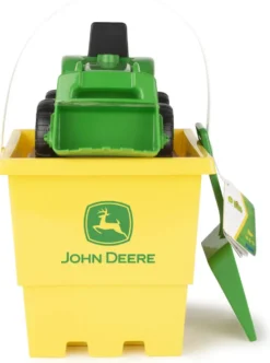 JOHN DEERE -ENSEMBLE BAC A SABLE AVEC SEAU ET CAMION-BENNE