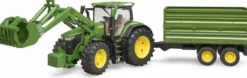 JOHN DEERE - TRACTEUR 7R 350 AVEC FOURCHE ET REMORQUE 1:16