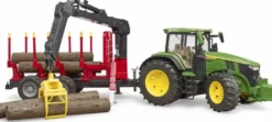 JOHN DEERE -TRACTEUR 7R 350 AVEC REMORQUE FORESTIERE 1:16