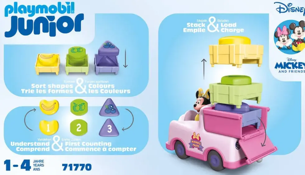 JUNIOR ET DISNEY : MINNIE AVEC VOITURETTE - 71770