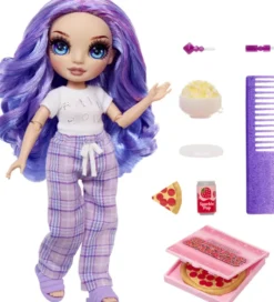 JUNIOR HIGH - POUPEE MANNEQUIN 22CM - VIOLET PYJAMA PARTY