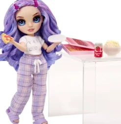 JUNIOR HIGH - POUPEE MANNEQUIN 22CM - VIOLET PYJAMA PARTY