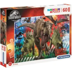 JURASSIC WORLD - PUZZLE SUPERCOLOR -60 PIECES MAXI