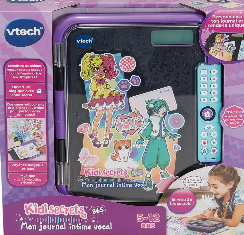 KIDISECRETS 365 - MON JOURNAL INTIME VOCAL NOIR
