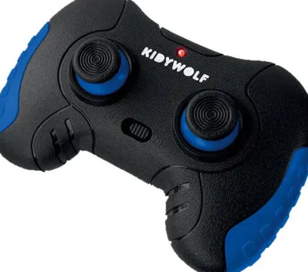 KIDYCAR - VOITURE TELECOMMANDEE BLEUE PERSONNALISABLE AVEC PHARES
