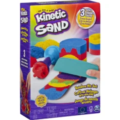 KINETIC SAND -COFFRET ARC-EN-CIEL 390 G + 6 ACCESSOIRES