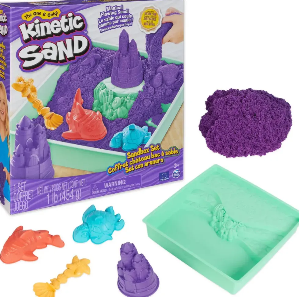 KINETIC SAND - COFFRET CHATEAU-BAC A SABLE 454 G