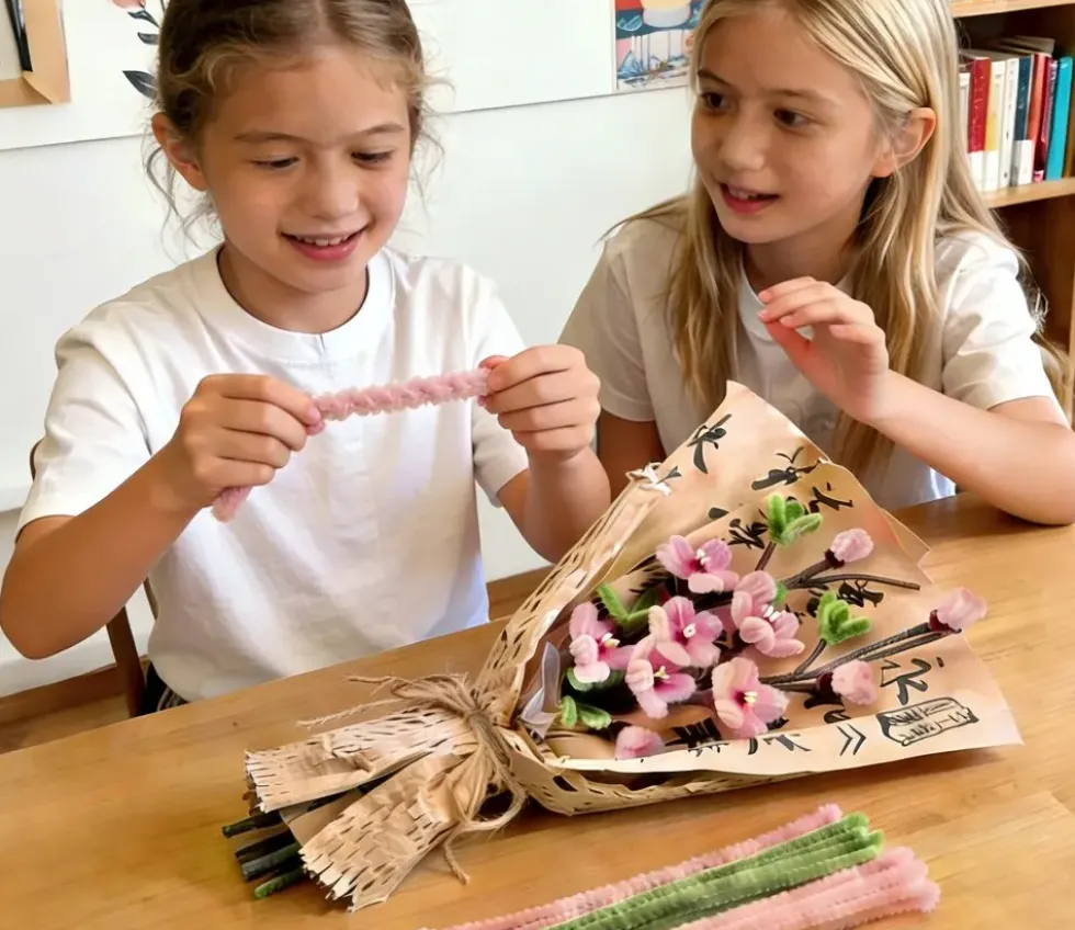 KIT BOUQUET TORSADE - FLEURS DE CERISIER