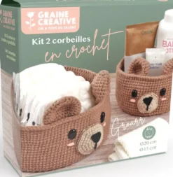 KIT 2 CORBEILLES OURS