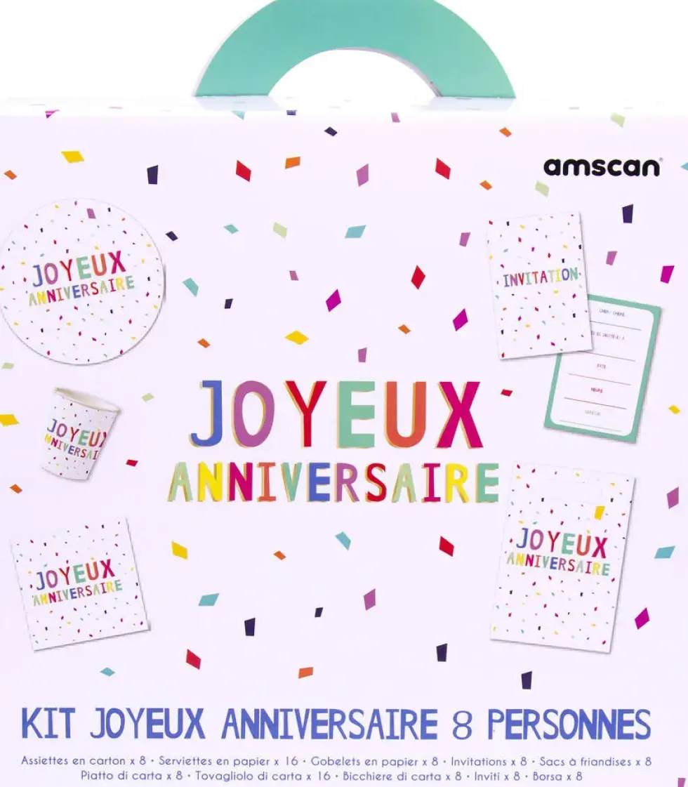 KIT JOYEUX ANNIVERSAIRE 8 PERSONNES